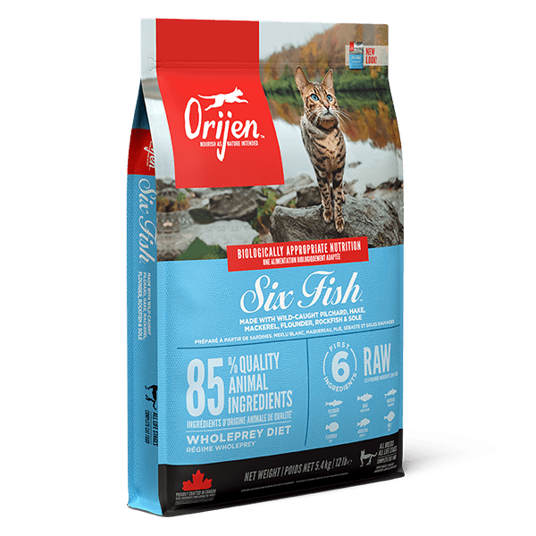 ORIJEN Six Fish Cat - front of bag.